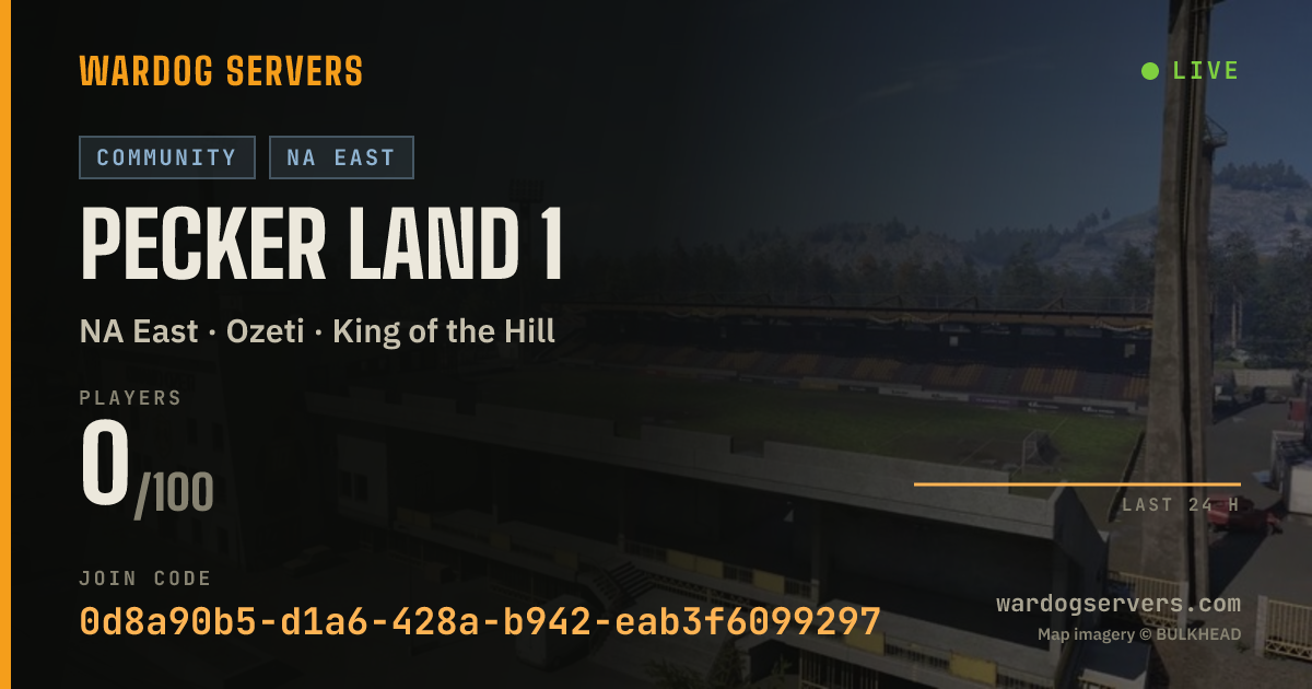 Live status banner for PECKER LAND 1