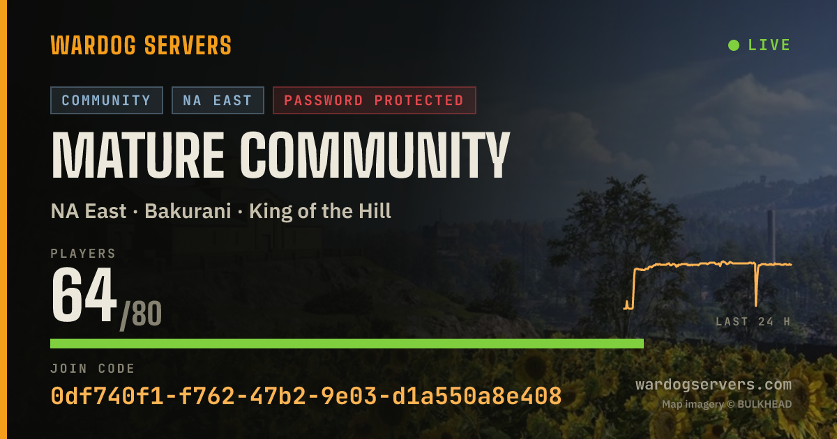 Live status banner for Mature Community