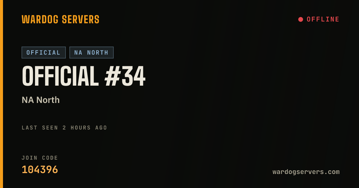 Live status banner for Official #34