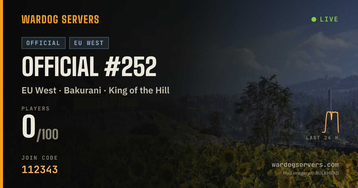 Live status banner for Official #252