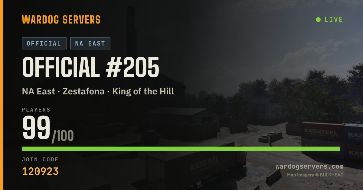 Live status banner for Official #205