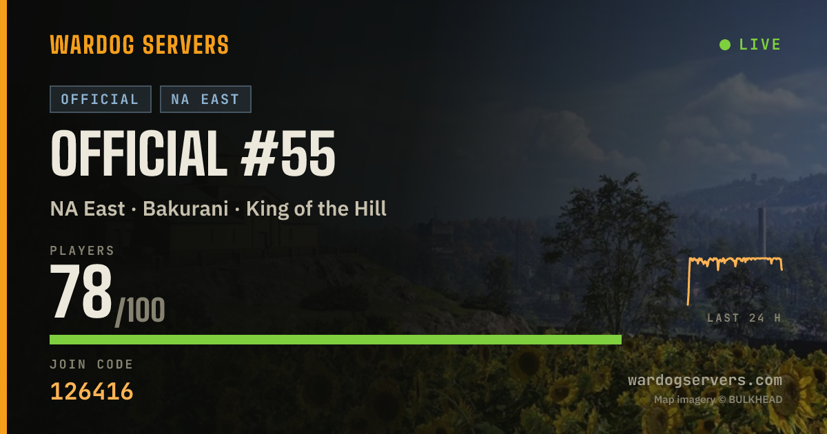 Live status banner for Official #55