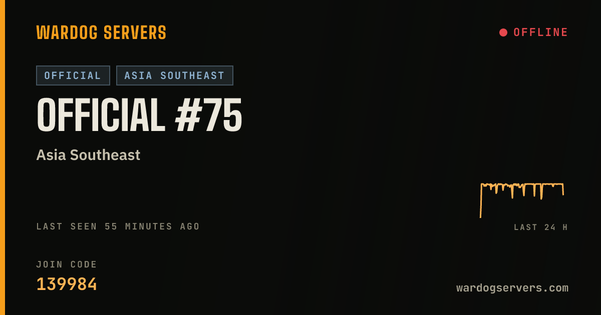 Live status banner for Official #75