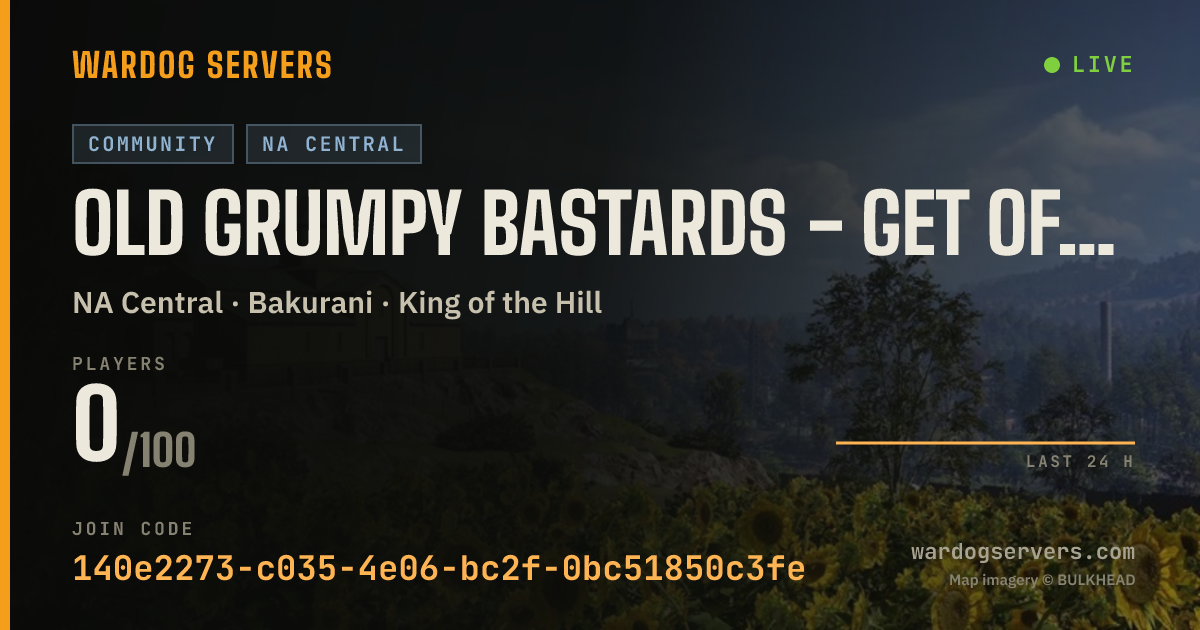 Live status banner for Old Grumpy Bastards - GET OFF MY LAWN! - discord.gg/OGB