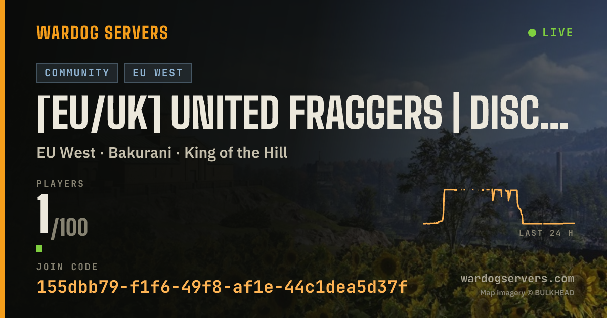 Live status banner for [EU/UK] UNITED FRAGGERS | discord.gg/unitedfraggers