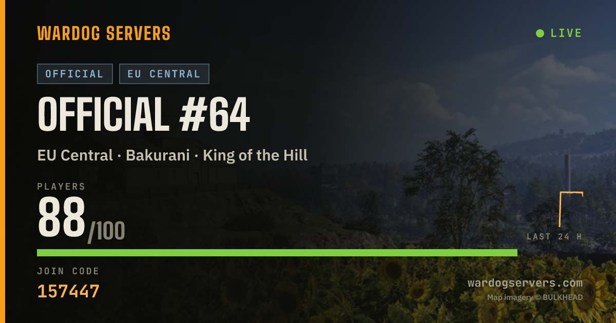 Live status banner for Official #64