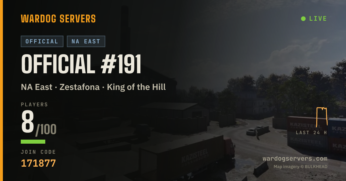 Live status banner for Official #191
