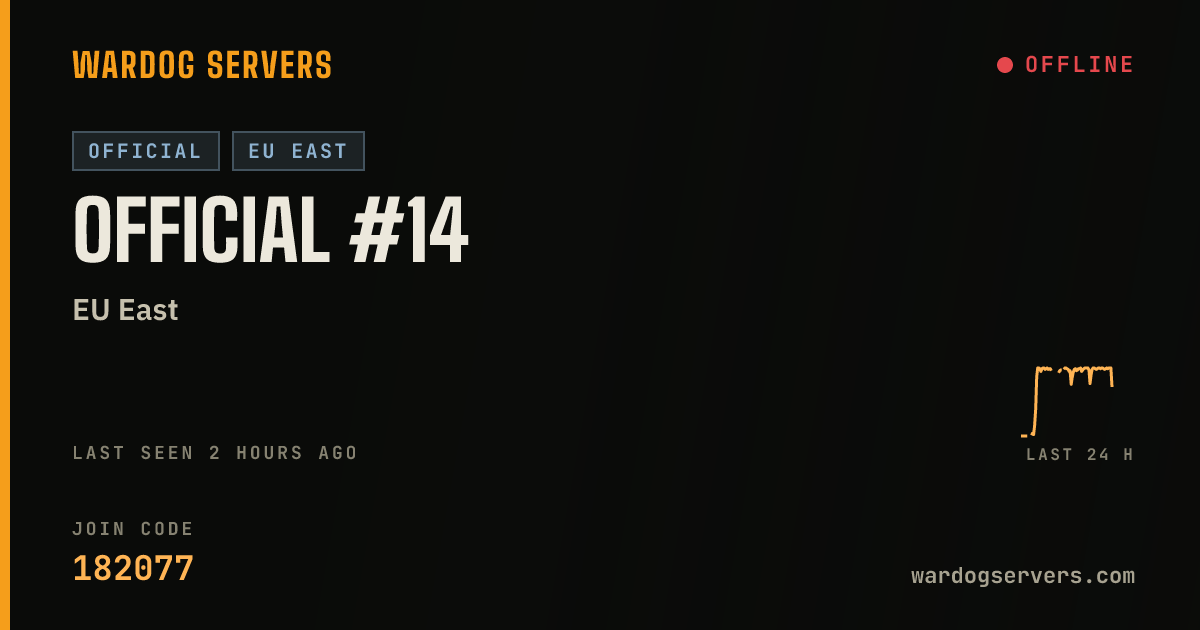 Live status banner for Official #14