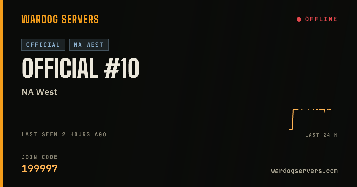 Live status banner for Official #10