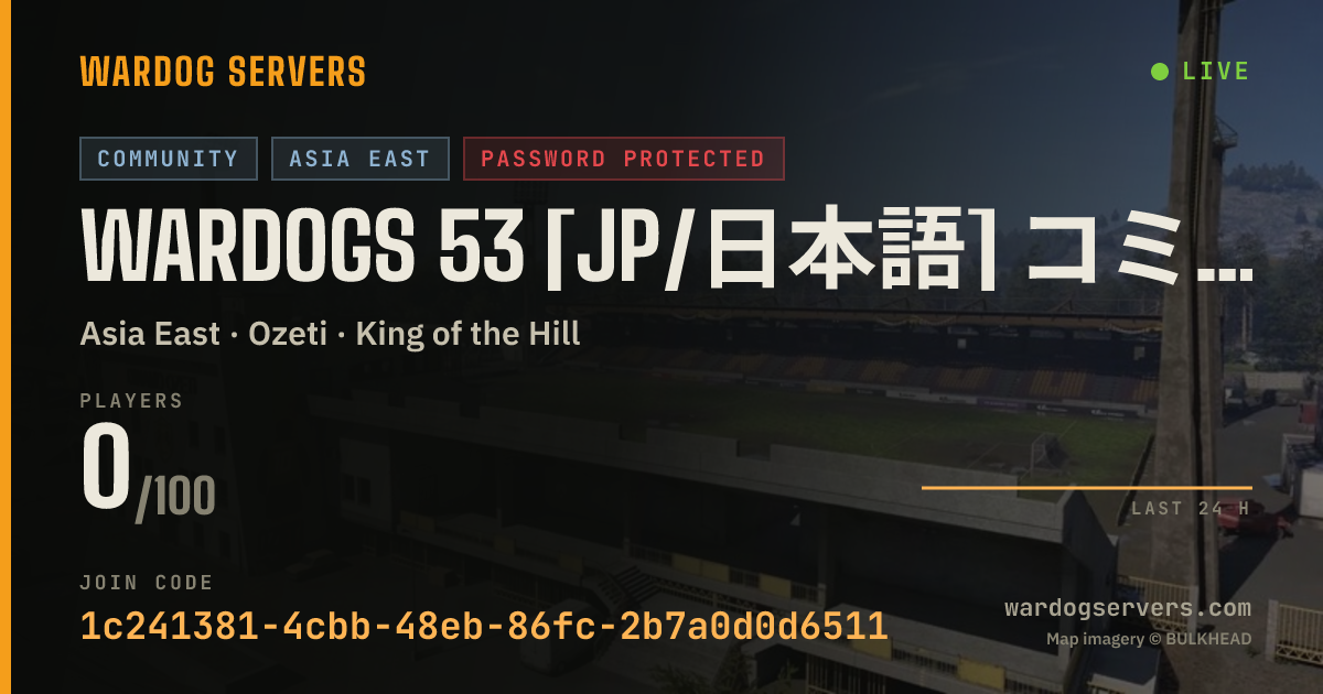Live status banner for WARDOGS 53 [JP/日本語] コミュニティ用サーバー[東京鯖]