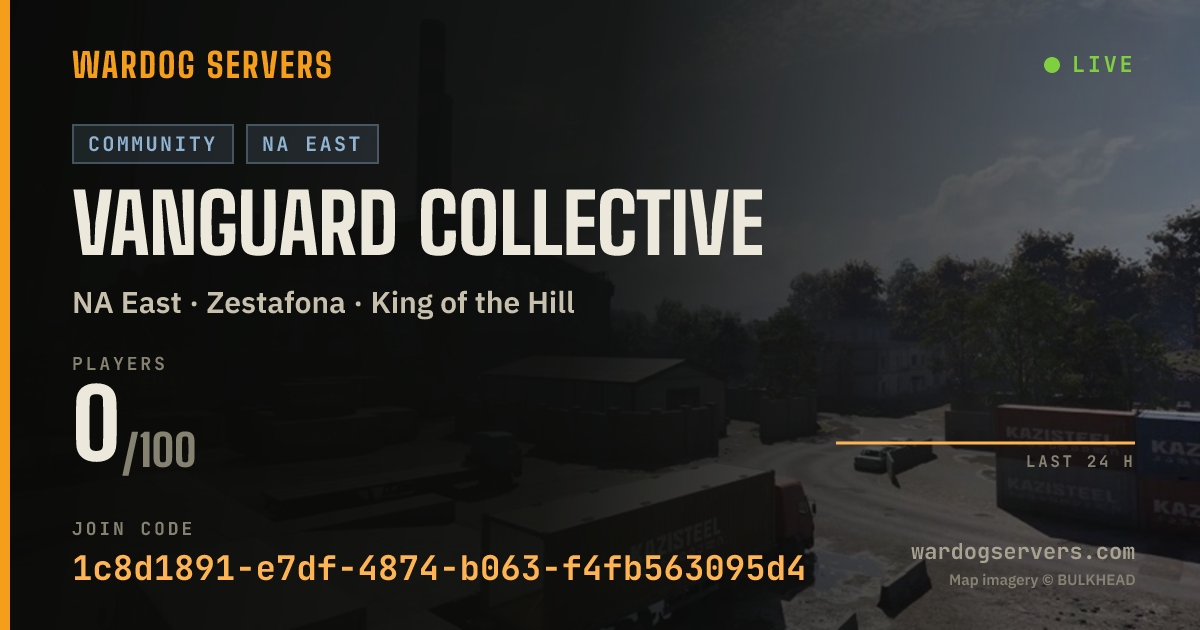 Live status banner for Vanguard Collective