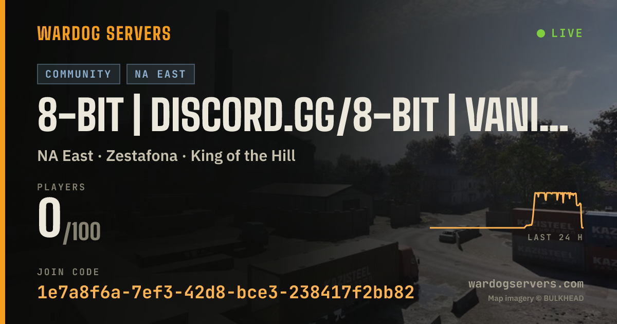 Live status banner for 8-BIT | discord.gg/8-bit | Vanilla Mixed Modes