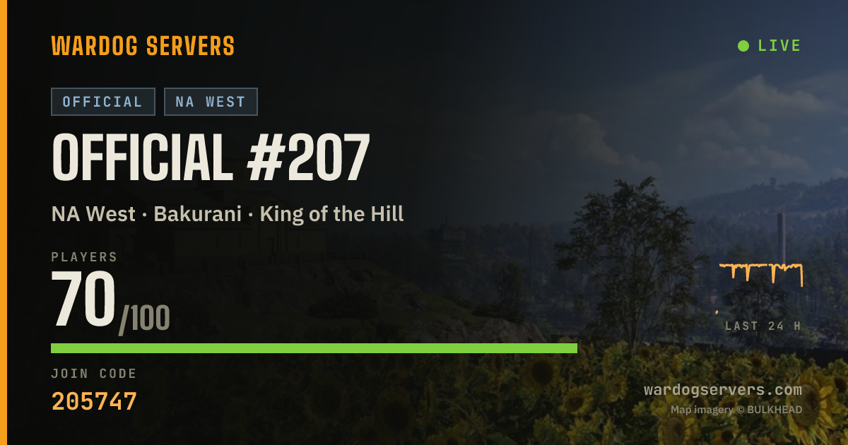 Live status banner for Official #207