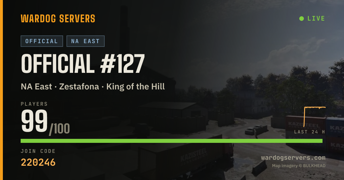 Live status banner for Official #127