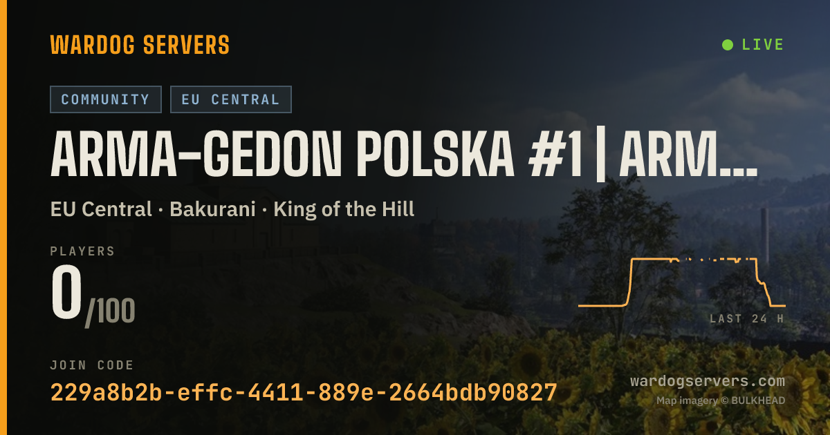 Live status banner for Arma-Gedon POLSKA #1 | arma-gedon.pl