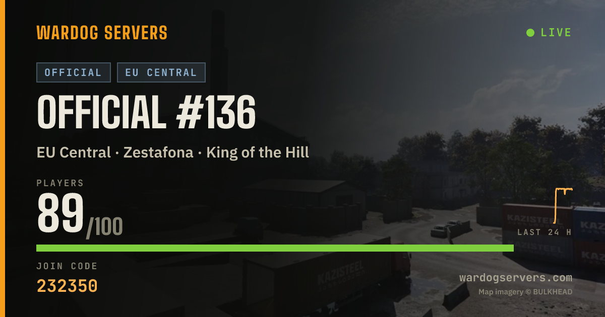 Live status banner for Official #136
