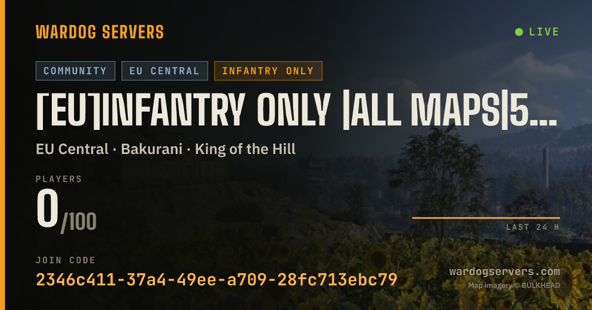Live status banner for [EU]Infantry Only |All Maps|50v50