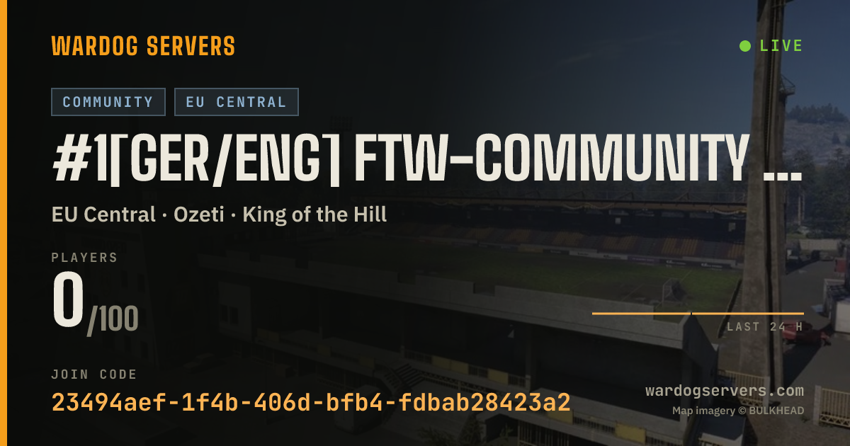 Live status banner for #1[GER/ENG] FTW-Community Server discord.gg/WvEyES