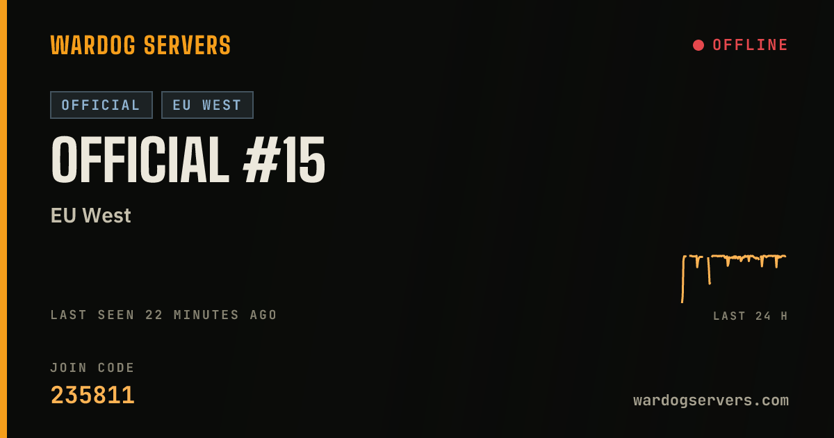 Live status banner for Official #15