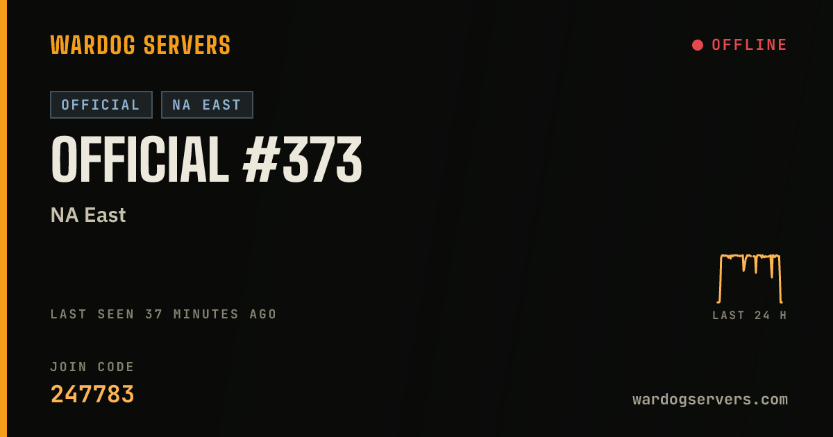 Live status banner for Official #373