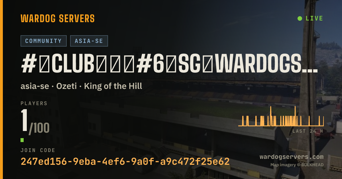 Live status banner for #【Club社区】#6【SG】WardogsClub.CN|新手|Oopz:008116|QQ群1102650986
