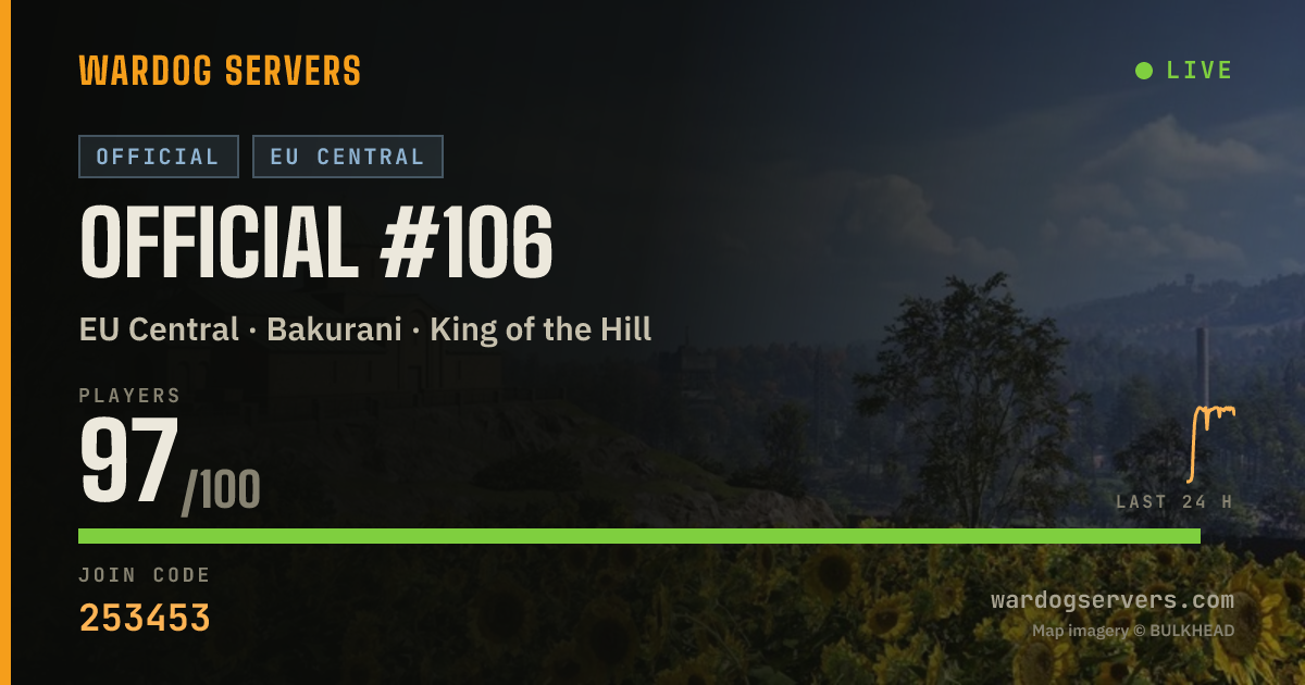 Live status banner for Official #106