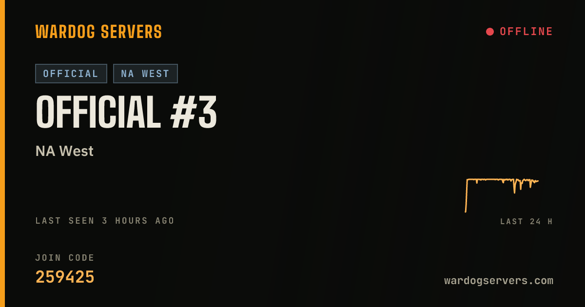 Live status banner for Official #3