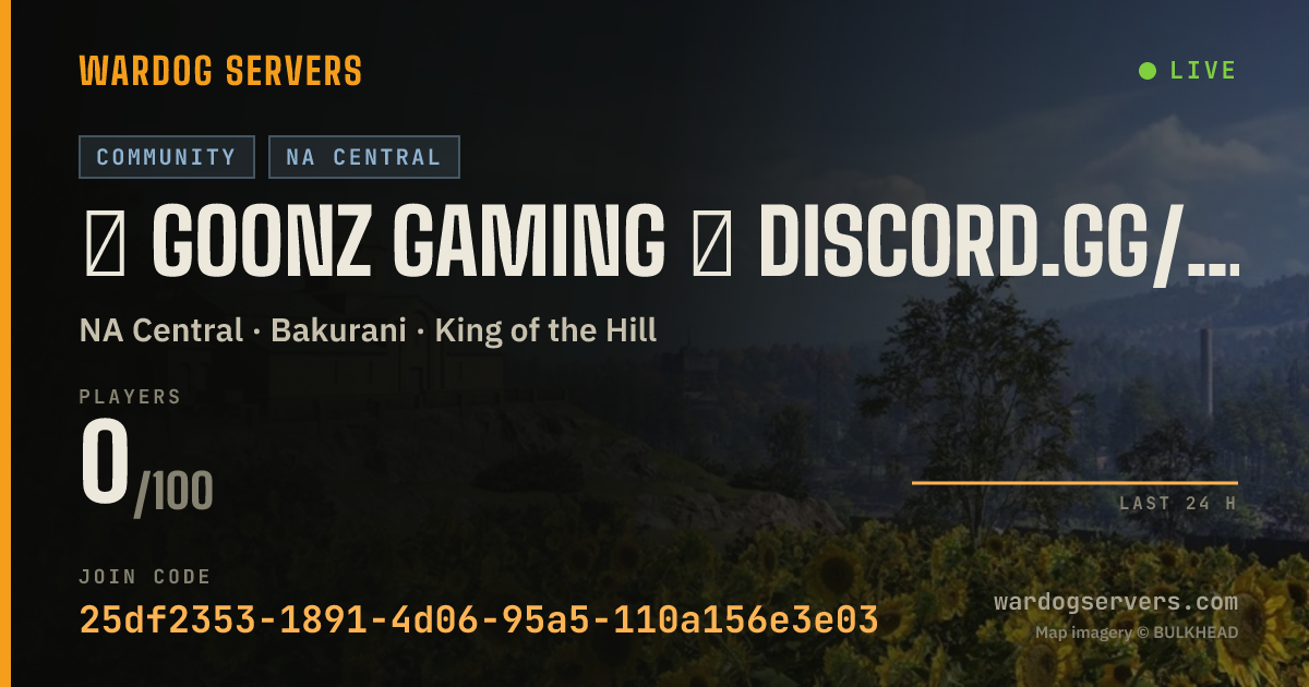 Live status banner for ★ GOONZ GAMING ★ DISCORD.GG/GOONZGAMING ★