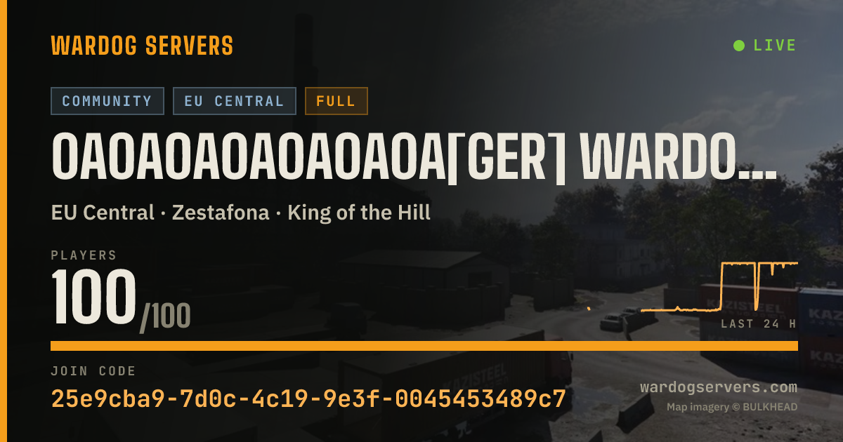 Live status banner for 0A0A0A0A0A0A0A[GER] Wardogs LongerMatches discord.gg/Xan5xTtUqn