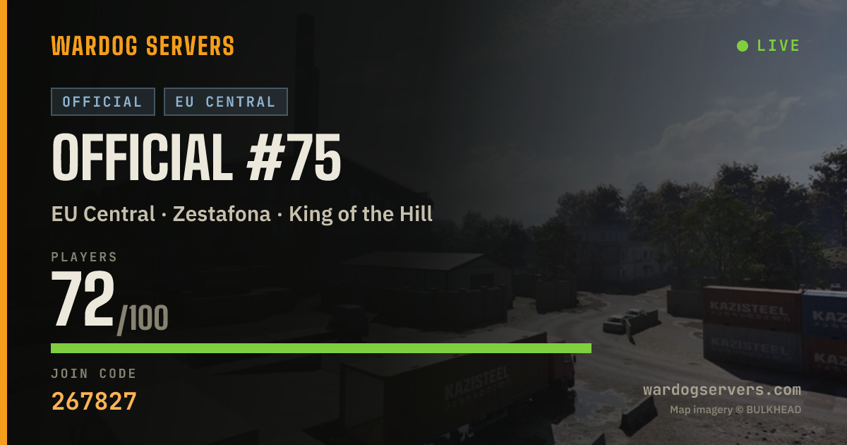 Live status banner for Official #75