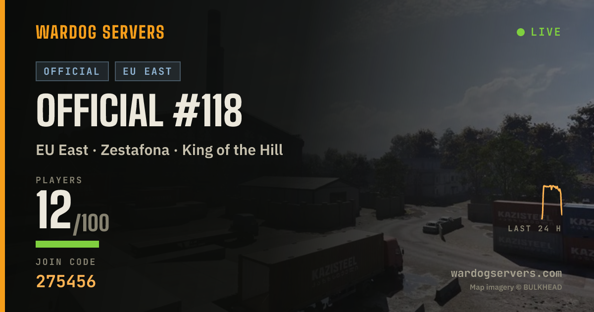 Live status banner for Official #118