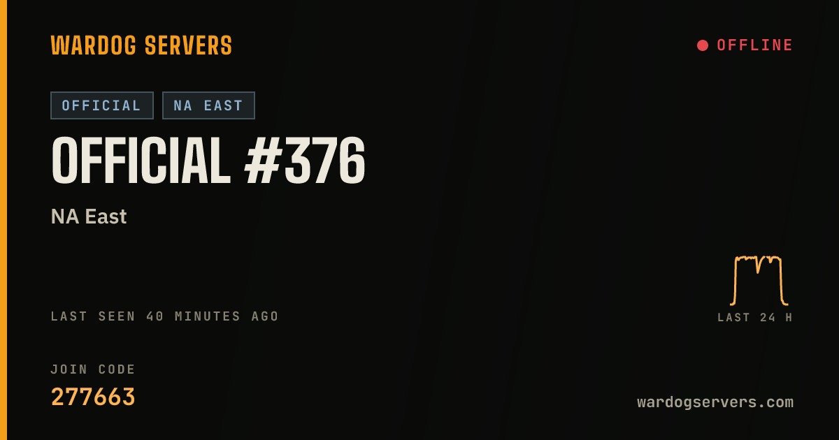 Live status banner for Official #376