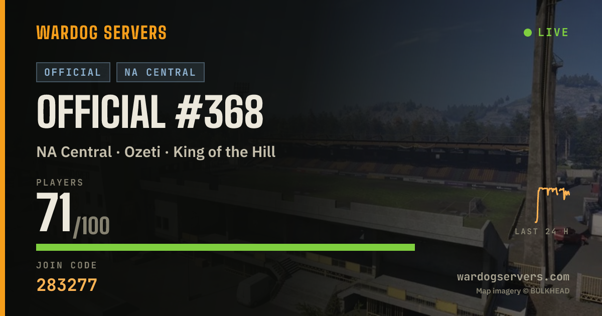Live status banner for Official #368
