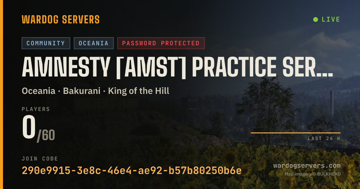 Live status banner for Amnesty [AMST] Practice Server