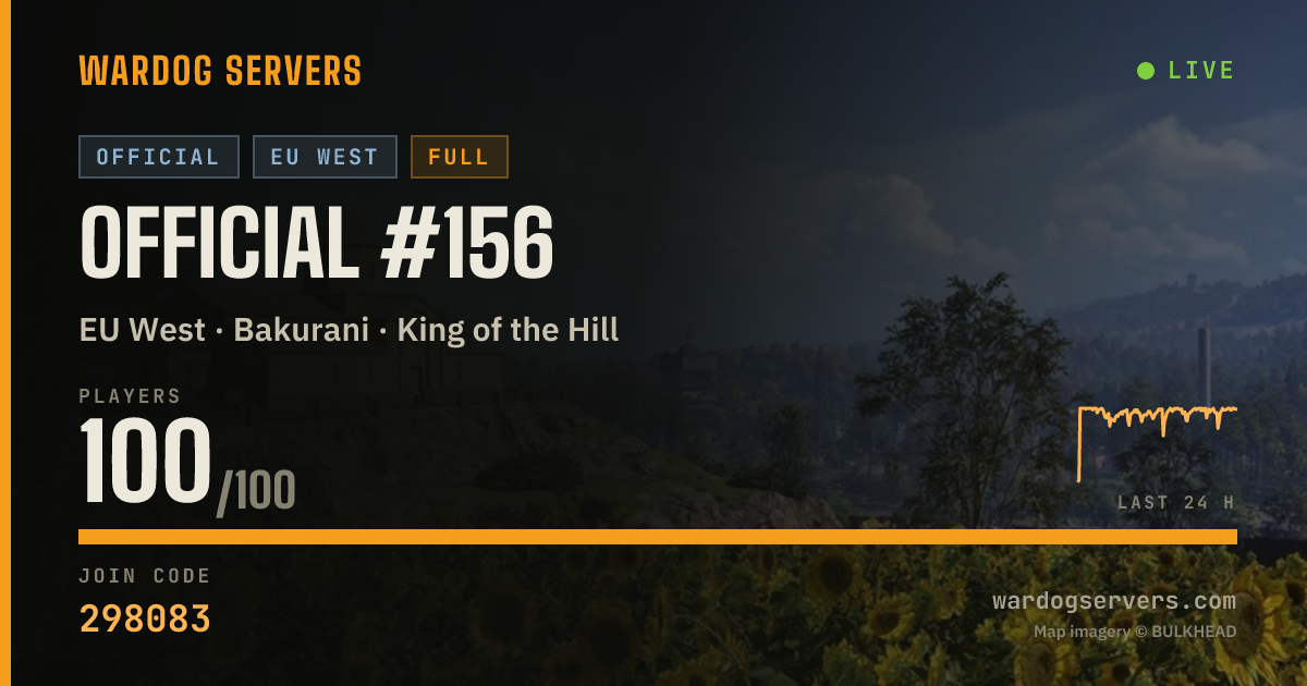 Live status banner for Official #156