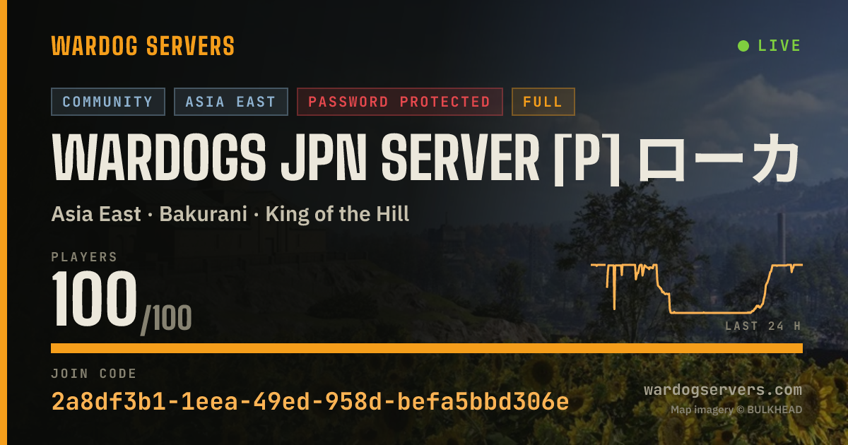 Live status banner for WARDOGS JPN SERVER [P] ローカルルールはDiscord要確認