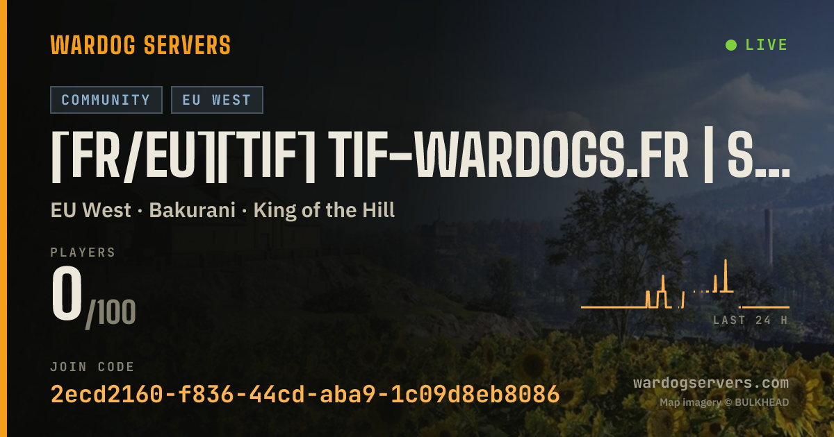 Live status banner for [FR/EU][TIF] tif-wardogs.fr | stats | récompenses