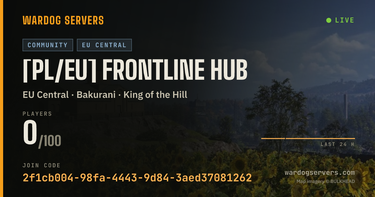 Live status banner for [PL/EU] FRONTLINE HUB