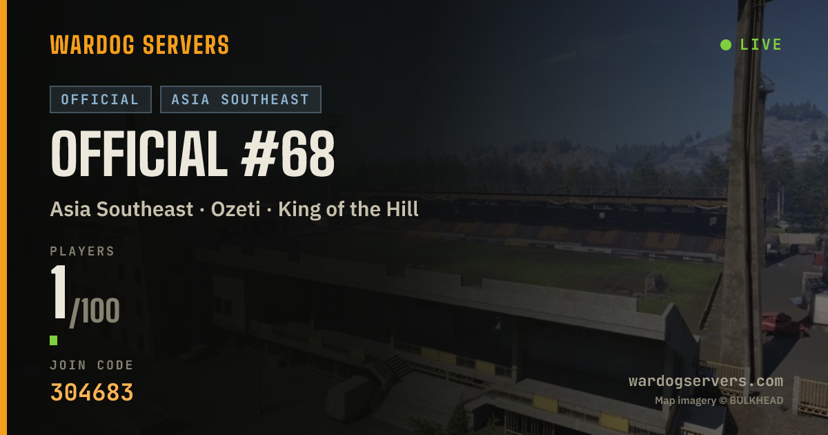 Live status banner for Official #68