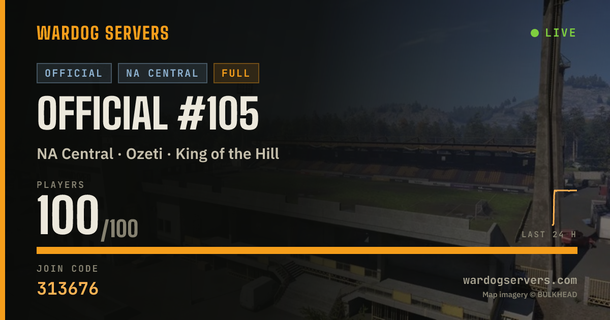 Live status banner for Official #105