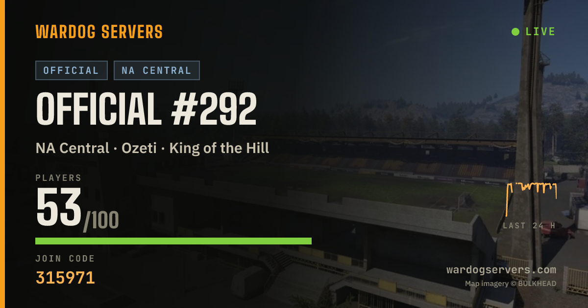 Live status banner for Official #292