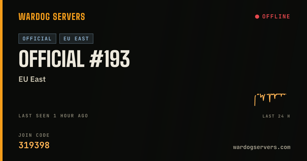 Live status banner for Official #193