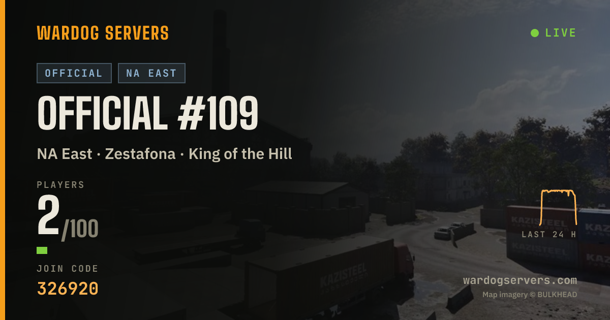 Live status banner for Official #109