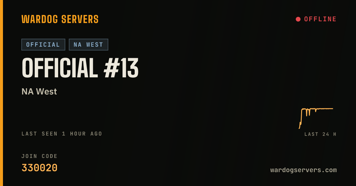 Live status banner for Official #13