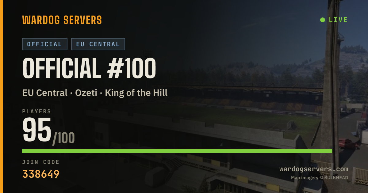 Live status banner for Official #100