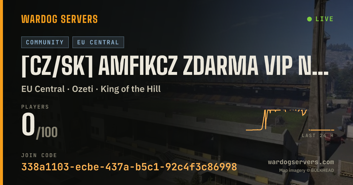 Live status banner for [CZ/SK] AmfikCZ ZDARMA VIP NA | kick.com/amfikcz → !stats