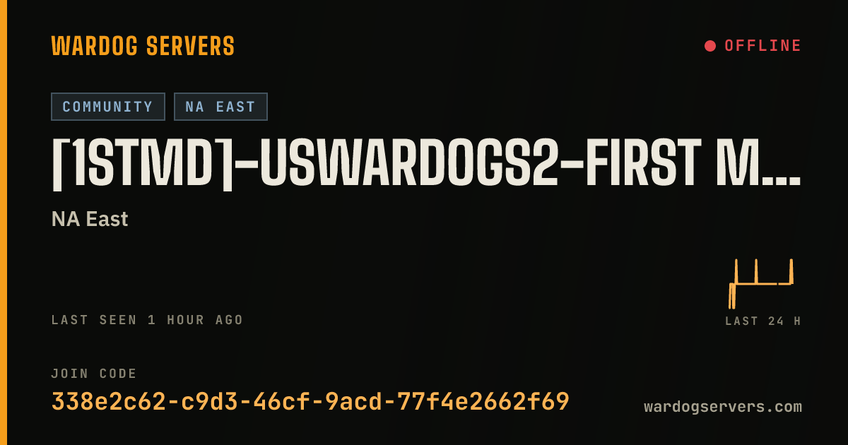 Live status banner for [1stMD]-USWardogs2-First Marine Division discord.gg/1stmardiv