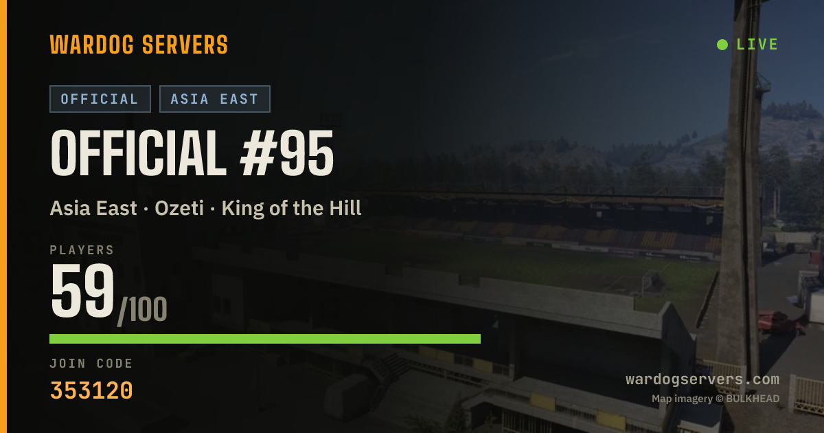 Live status banner for Official #95