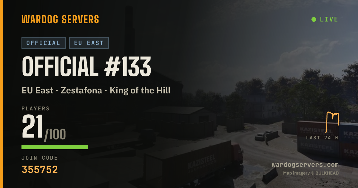 Live status banner for Official #133