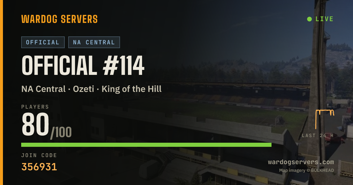 Live status banner for Official #114